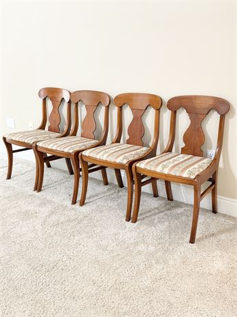 Solid Wood Upholstered Dining Room Chairs ~ Set Of (4)