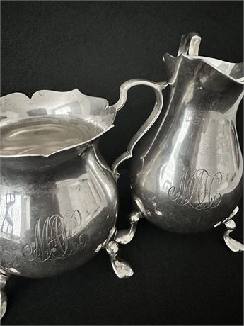 Sterling Silver ~ Theus & Co ~ Creamer & Sugar