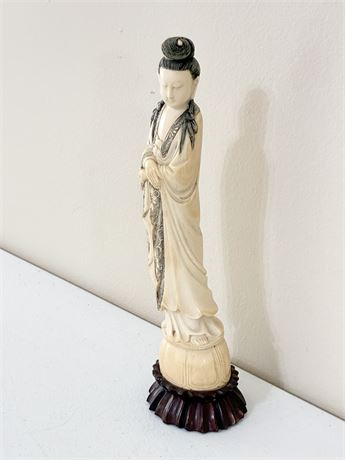 Chinese Carved Bone?? Guan Yin Sculpture
