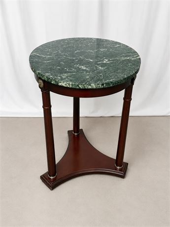 Bombay Style Green Marble Accent Table