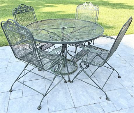 48" Round Wrought Iron Patio Set
