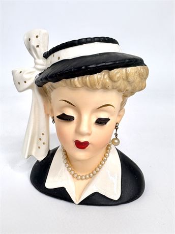 1956 Napco Navy Lady Head Vase Model C2633C