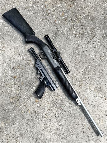 Set of 2 Daisy Brand BB Guns - Quicksilver Air Rifle and Vintage Air Pistol