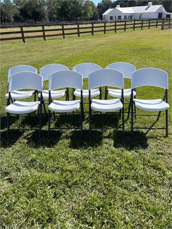 LIFETIME ~ Folding / Stacking Chairs ~ Set Of (8)