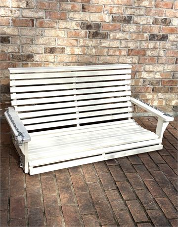 White Bench Swing