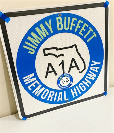 AMERICAN SIGN & SIGNAL CORP ~ Metal Jimmy Buffett Memorial Highway Sign