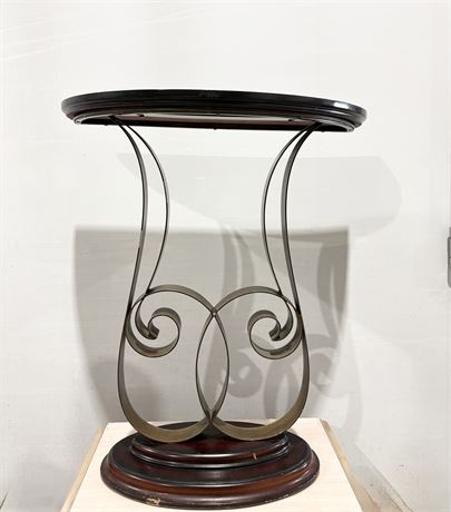 Vtg ~ BOMBAY CO. ~ Mahogany Half-moon Console Table