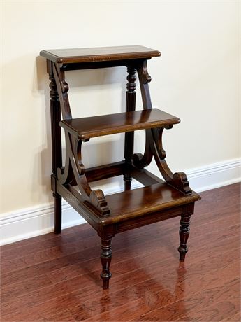 Regency Style Mahogany Library Step Stool