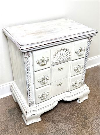 White Washed Wood Night Stand