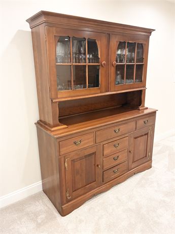 MONITOR FURNITURE CO~ Solid Cherry Sideboard W/ Hutch