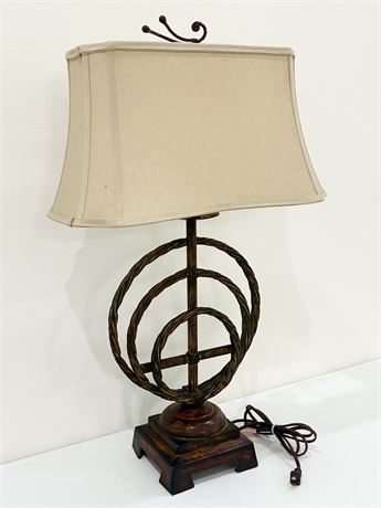 Distressed Metal Table Lamp