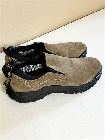 EDDIE BAUER ~ “Newport” ~ NIB Size 12 Men’s Suede Leather Outdoor Slip-On Shoes