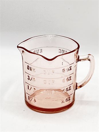 KELLOGG’S ~ Pink Depression Glass Measuring Cup