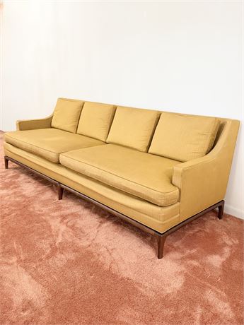 FLAIR INC. ~ MCM Gold Upholstered Sofa With Solid Wood Frame