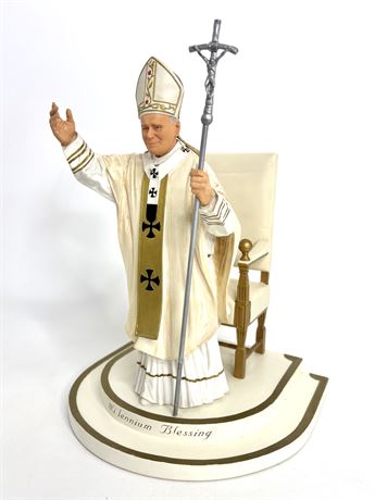 Danbury Mint Millennium Blessings Pope John Paul II Statue