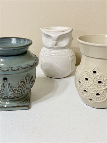 Ceramic Wax Warmers ~ Set Of 3