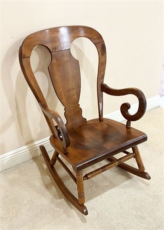 Solid Wood Balloon Back Rocking Chair