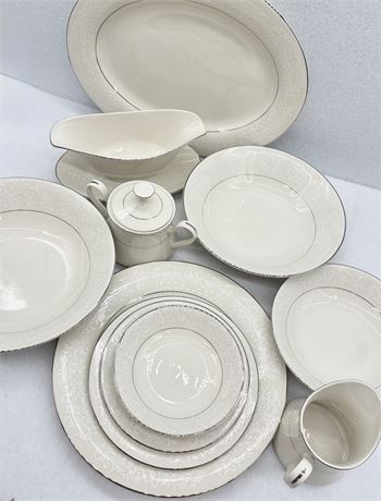 JAPAN ~ Ivory Fantasy ~ 5-Pc Place Setting for 8 + 6 Serving Pcs