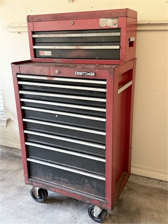 CRAFTSMAN ~ 2-Piece Heavy Steel Rolling Toolbox