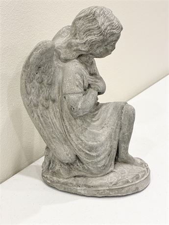 Concrete Kneeling Angel Statue