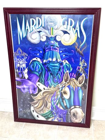 Limited Edition 1993 Signed and Numbered Mardi Gras Print by Michael Hunt