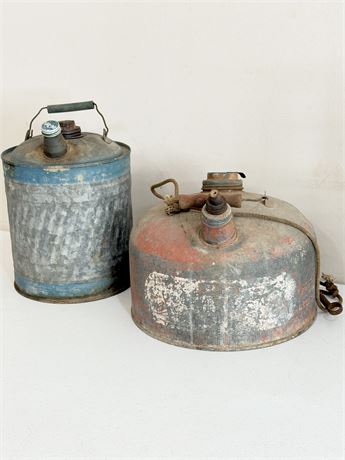 Vtg. Gas Cans Set Of 2