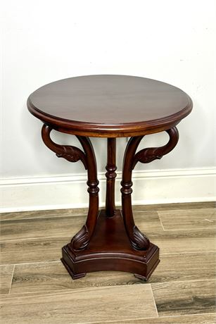 Solid Wood Carved Swan Leg Side Table -  Made in Indonesia