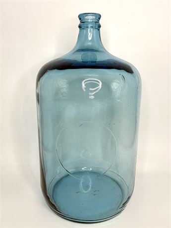Heavy Blue Embossed Glass 5 Gallon Water Jug