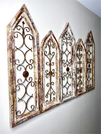 Architectural Garden Panel Headboard Art
