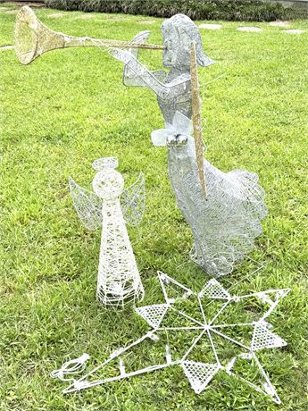 Set of 3 Lighted Christmas Yard Decorations