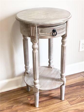 Distressed Wood Accent Table