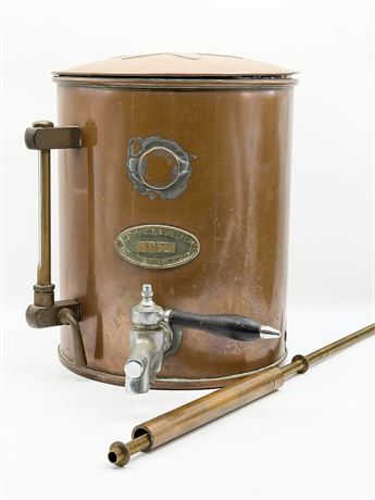 HENRY WIESON & CO ~ Antique Brass & Copper Coffee Urn
