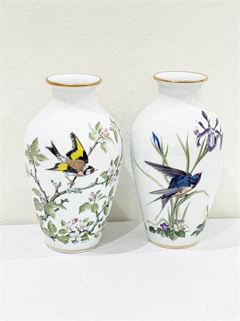 FRANKLIN PORCELAIN ~ Pair (2) Porcelain Vases by Basil Ede