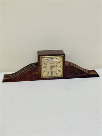 SESSIONS ~ MCM Wood Mantel Clock ~ Non-Working