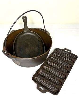 3 Piece Cast Iron Lot