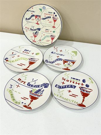 ROSANNA ~ Cocktail-Themed Dessert / Appetizer Plates