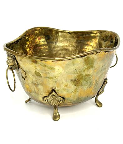 Vintage Hammered Brass Bowl