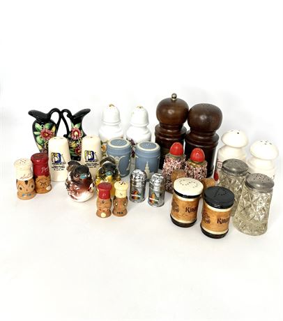 Lot of 13 Pairs of Salt and Pepper Shakers