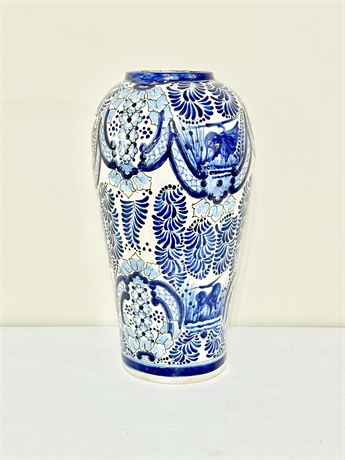 PUEBLA TALAVERA ~ Uriarte ~ Large Glazed Terracotta Decorative Jar