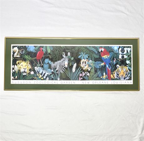 Framed NOLA Audubon Zoological Garden Print