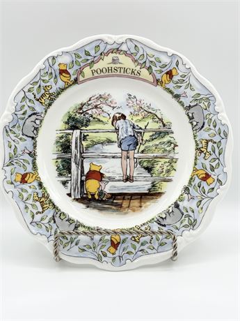 ROYAL DOULTON ~ Poohsticks ~ Winnie the Pooh Bone China Collector’s Plate