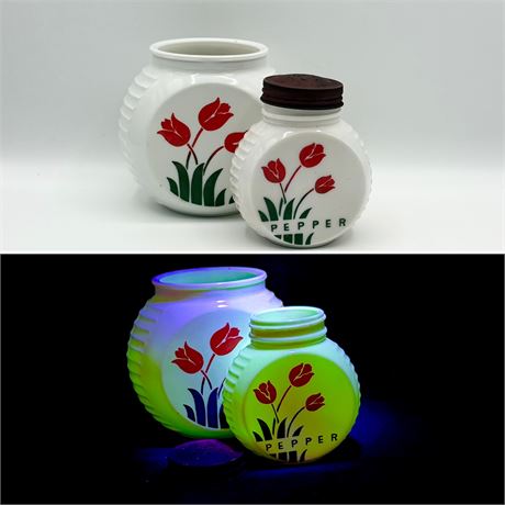 FIRE KING ~ Vitrock ~ (2 Piece) Milk Glass Kitchenware