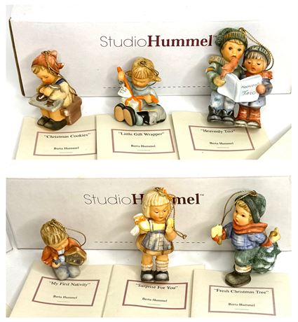 Set of 6 Vintage Hummel Goebel Mini Ornaments - New In Box