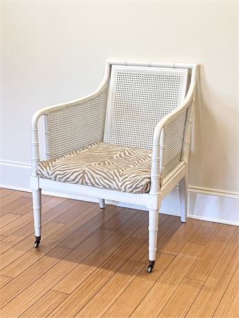 HICKORY FURN. ~ Cane Back Chair With Casters