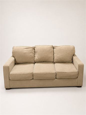 Sofa Sleeper ~ Neutral Beige ~ 3 Removable Cushions And 3 Fixed Back Cushions