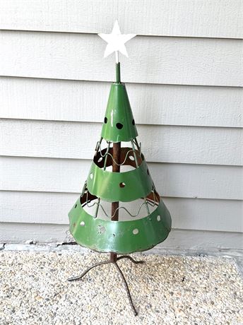 Vintage Wrought Iron Christmas Tree