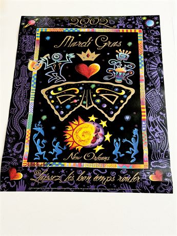 2002 Mardi Gras New Orleans Poster Artwork By Jamie Hayes
