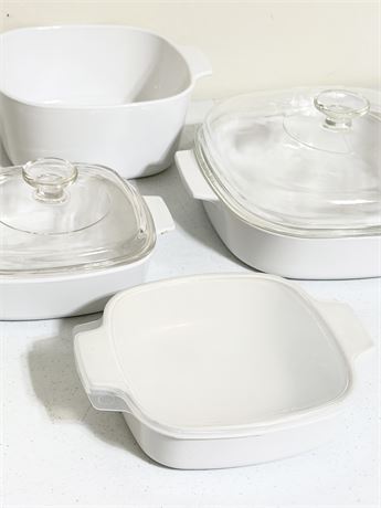 CORNING WARE ~ (4) Assorted Casseroles Dishes