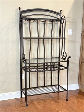 Dark Bronze Metal Bakers Rack