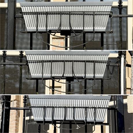 Black Metal Railing Planters Set Of 3